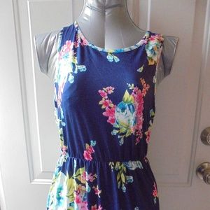 Women's Maxi Floral Dress - Blue - Size: 2X NIB